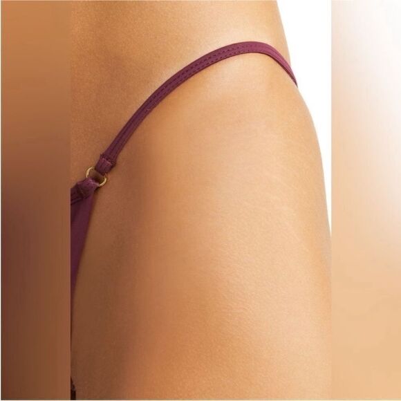 HOUSE OF CB NWT Thong Bikini Bottoms in Prune Size Large - Picture 3 of 10